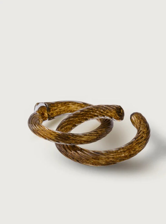 Muranoglas-Kette in Bernstein – Ahié