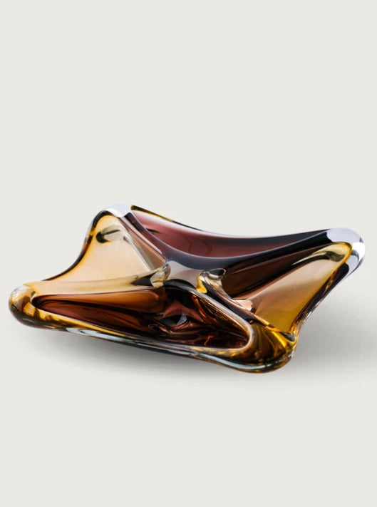 Murano-Schale in Gold mit vier Mulden – Ahié