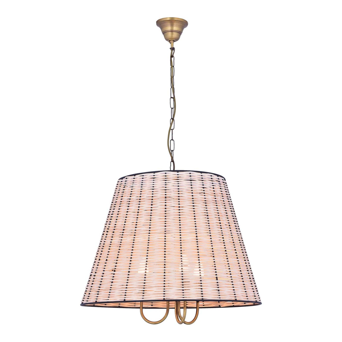 Pendelleuchte Rattan Konus offen Lichtmuster Wohnzimmer Schweiz – Ahié
