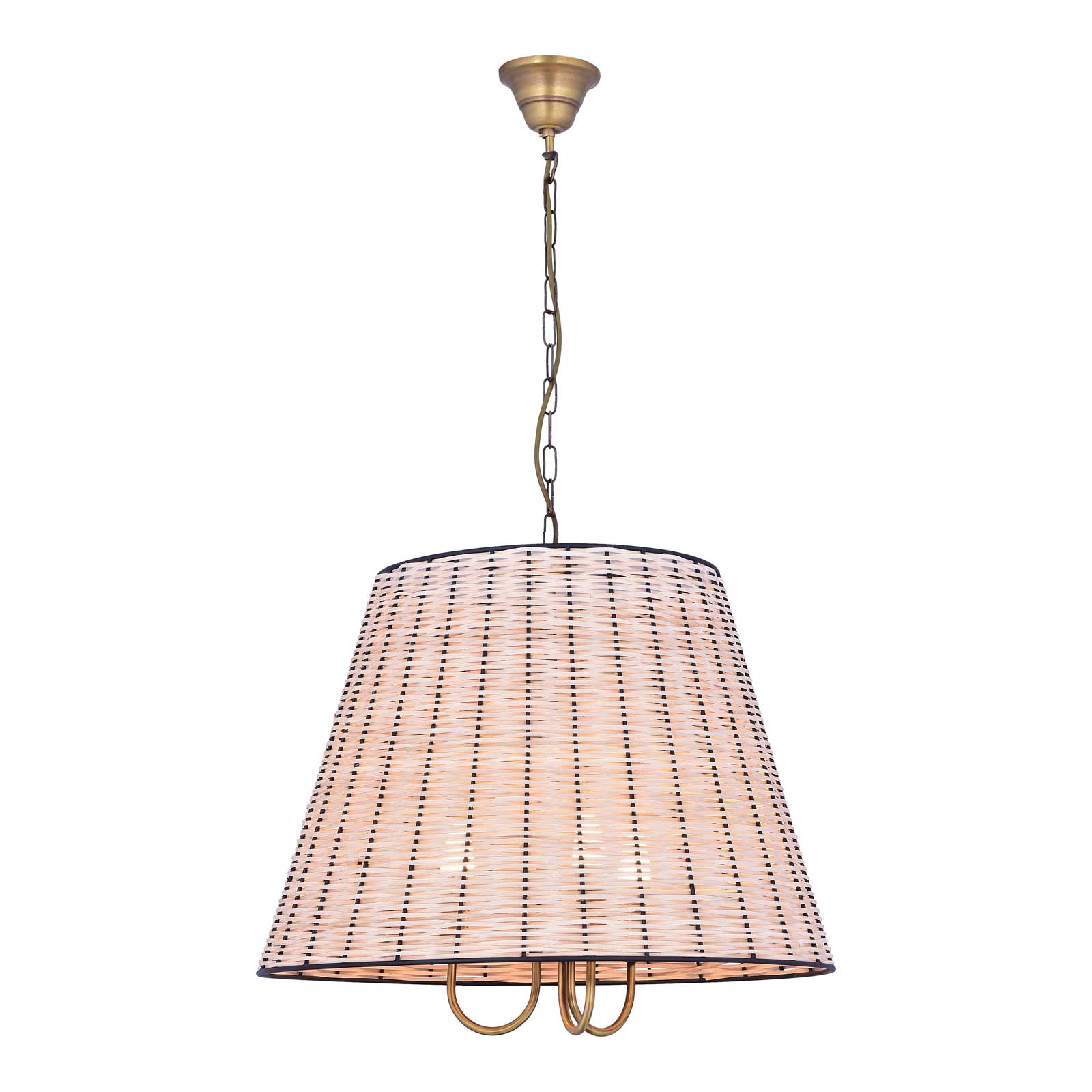 Pendelleuchte Rattan Konus offen Lichtmuster Wohnzimmer Schweiz – Ahié