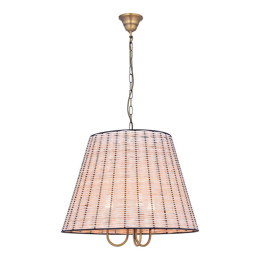 Pendelleuchte Rattan Konus offen Lichtmuster Wohnzimmer Schweiz – Ahié