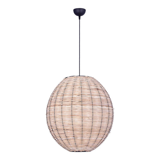 Pendelleuchte Rattan Korbschirm rund Esstisch Naturwerkstoff Schweiz – Ahié