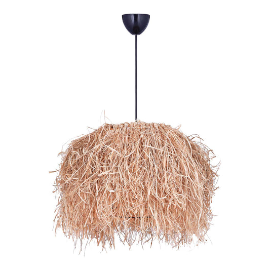 Pendelleuchte Rattan Fransen gross Wohnzimmer Hauptleuchte Schweiz – Ahié