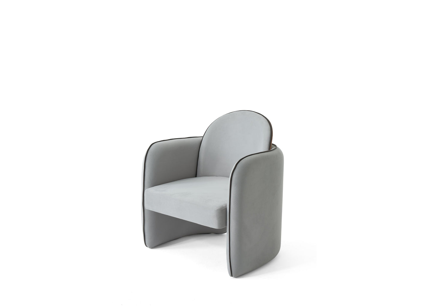 A0141 Skulpturaler Sessel in Grau