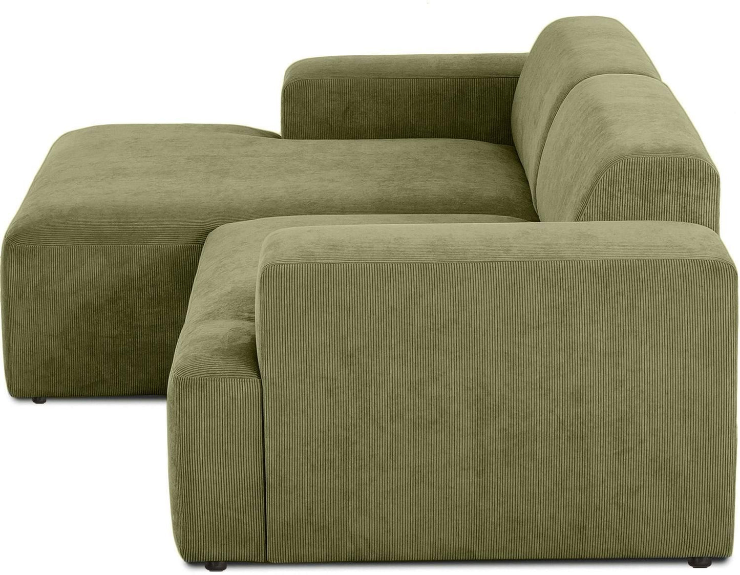 S0103 Ecksofa aus Feincord-Samt