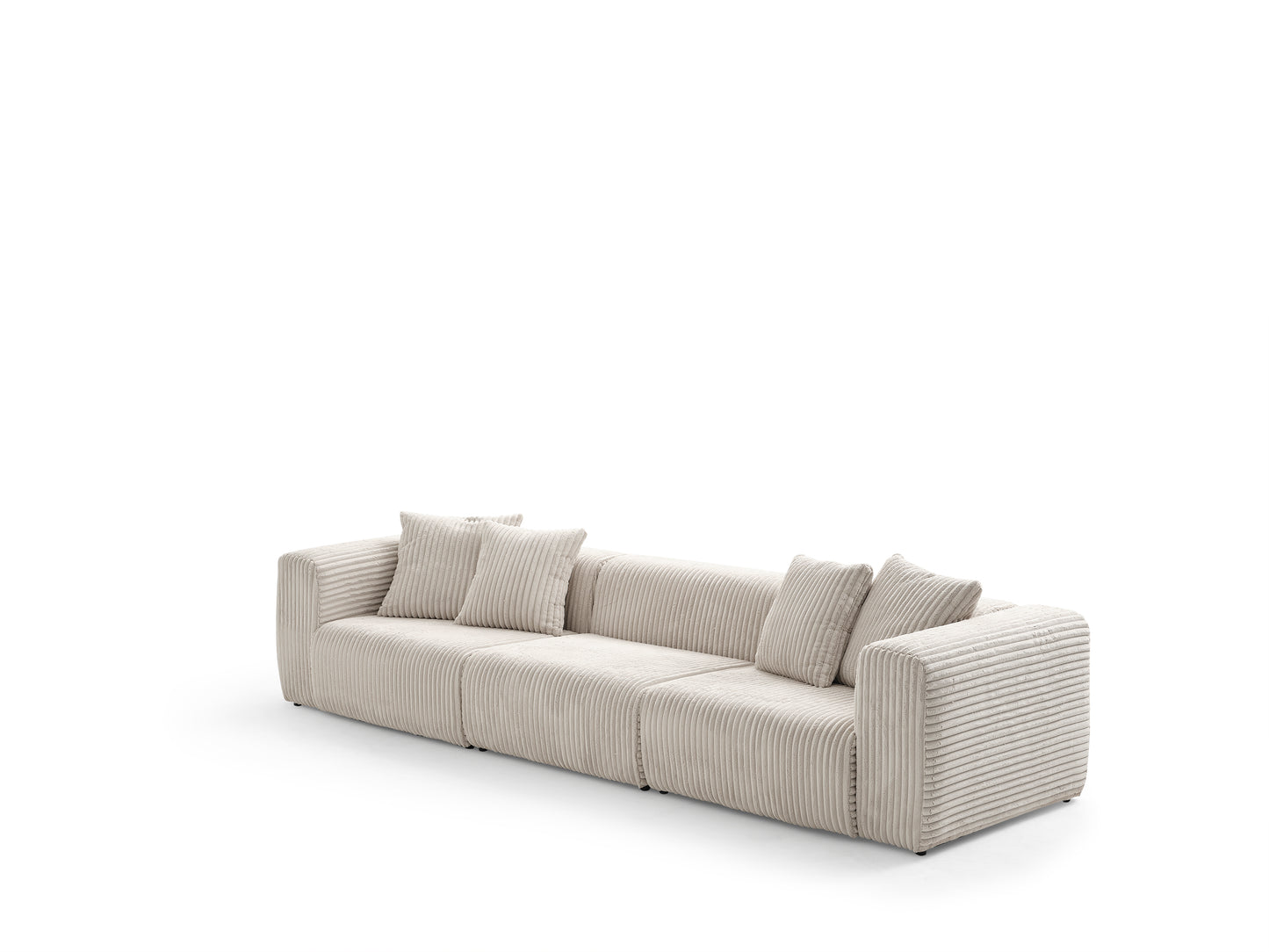 S0105 Cord-Stoffsofa in Beige