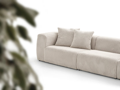 S0105 Cord-Stoffsofa in Beige