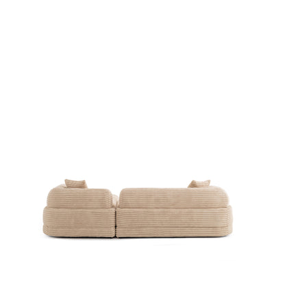 S0106 Ecksofa aus Feincord-Stoff