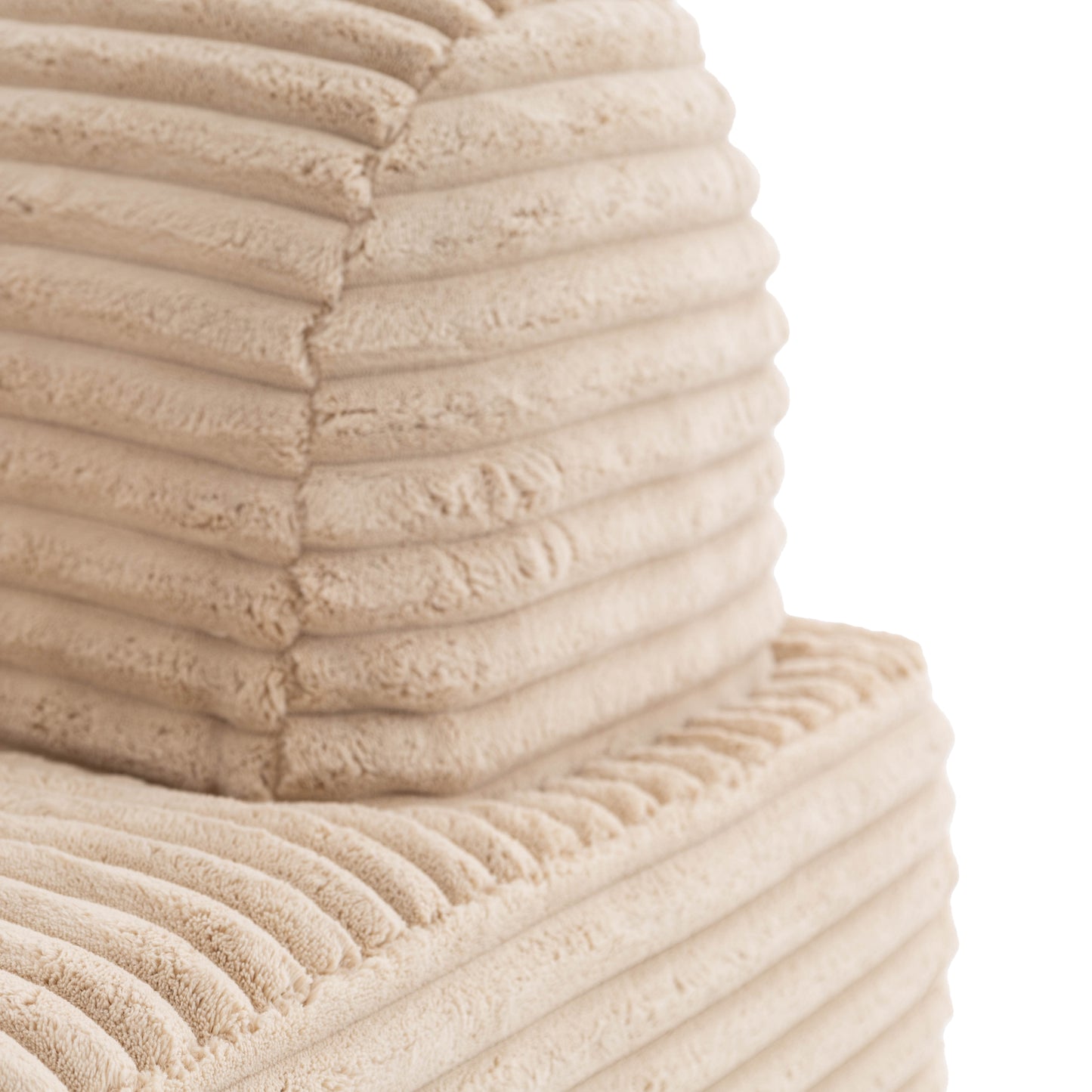 S0106 Ecksofa aus Feincord-Stoff