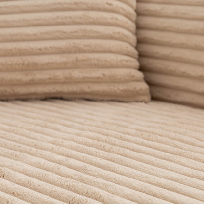 S0106 Ecksofa aus Feincord-Stoff