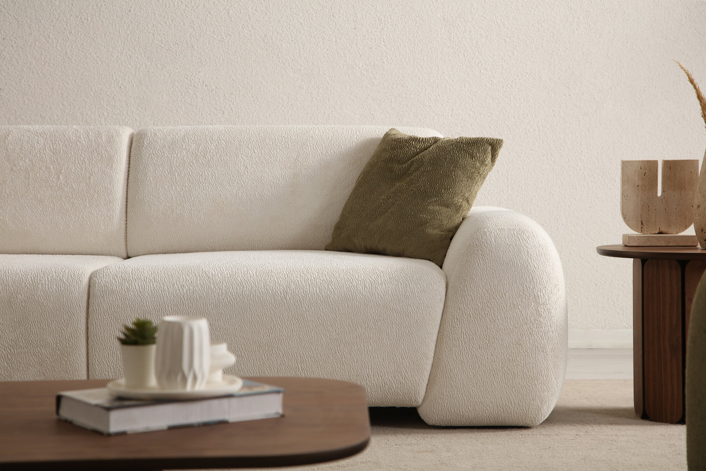 S0703 Gemütlichs Bouclé-Sofa