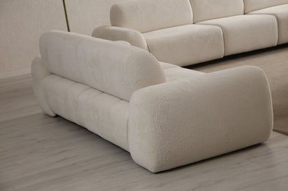 S0703 Gemütlichs Bouclé-Sofa