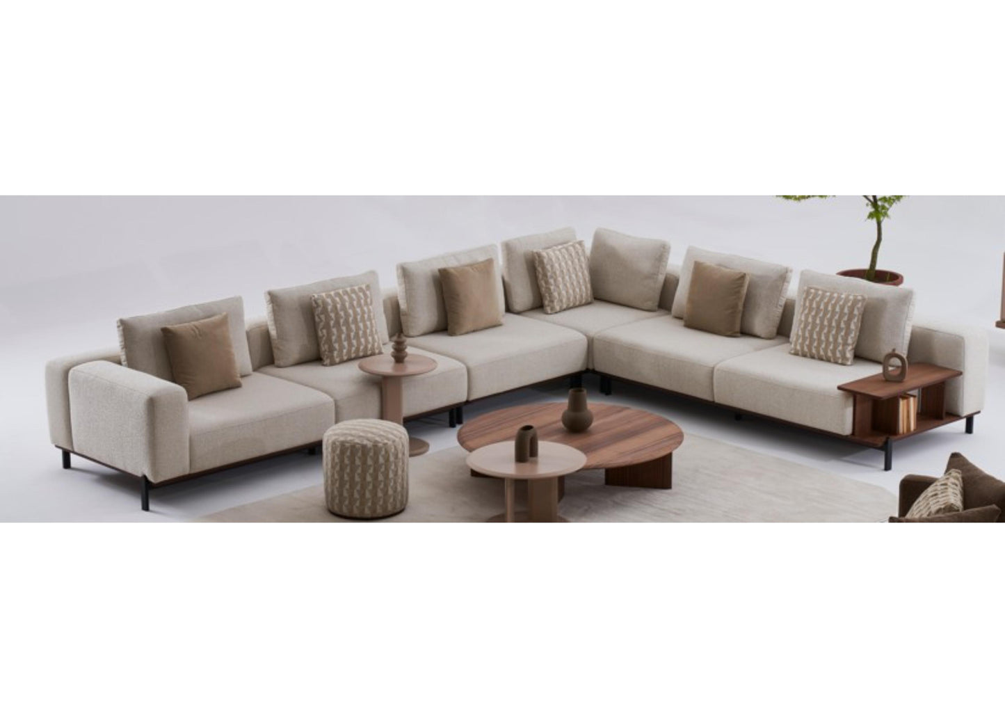 S1204 Ecksofa mit offenem Regal