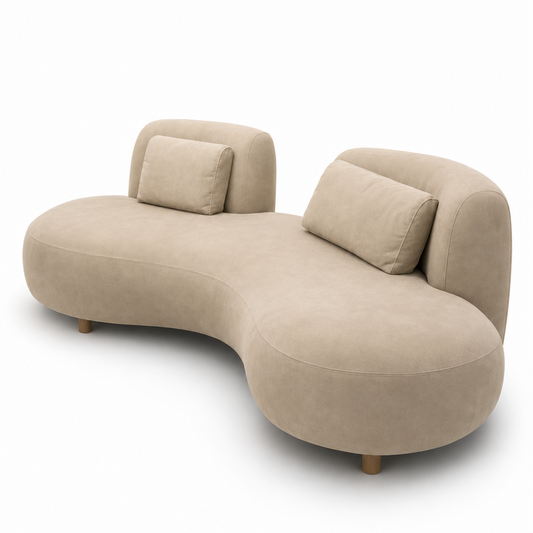 2-Sitzer Sofa mit sichtbarer Polstergliederung