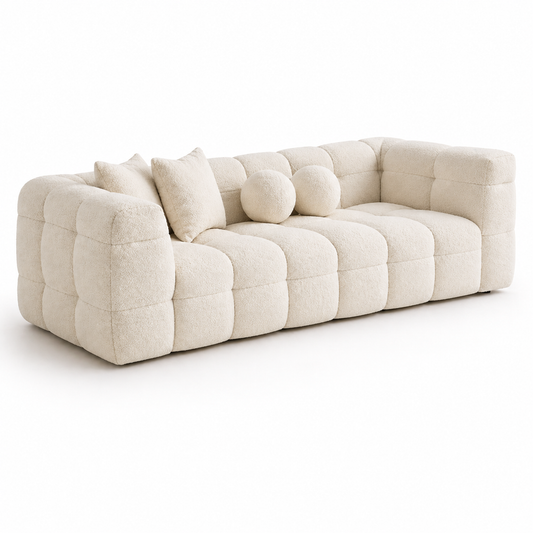 3-Sitzer Sofa gefasste Sitzkante Multiplex Buche Stoff Wohnzimmer Schweiz – Ahié