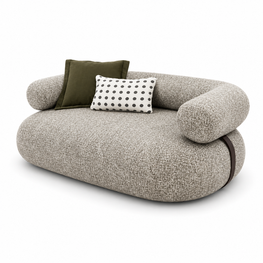 Sofa mit ablesbarer Polsterstruktur