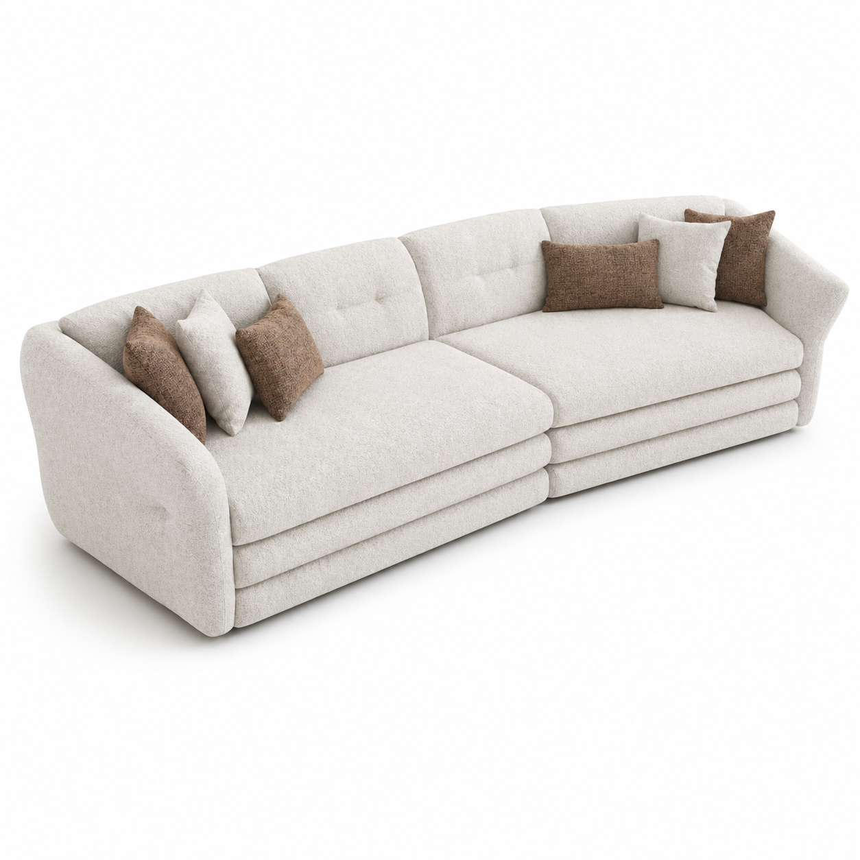 Sofa weiches Polstervolumen Multiplex Buche Stoff Wohnzimmer Schweiz – Ahié