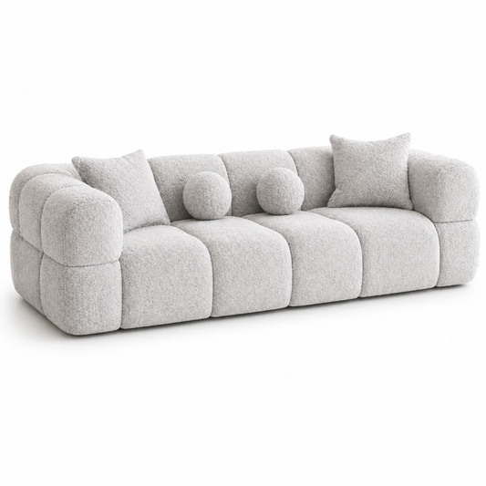 Sofa weiches Polstervolumen kompakt Multiplex Buche Stoff Schweiz – Ahié
