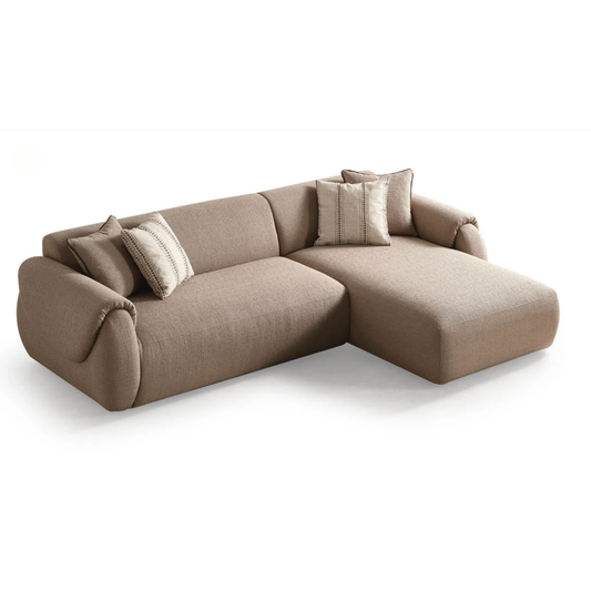 Sofa sichtbare Polstergliederung Multiplex Buche Stoff Wohnzimmer Schweiz – Ahié