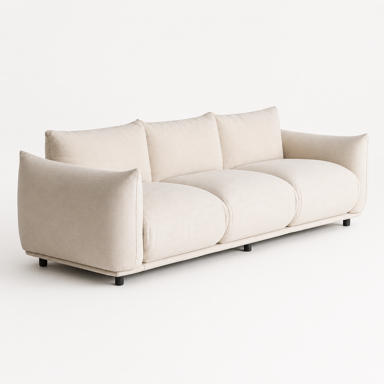 Sofa sichtbare Polstergliederung Multiplex Buche Stoff Wohnzimmer Schweiz – Ahié