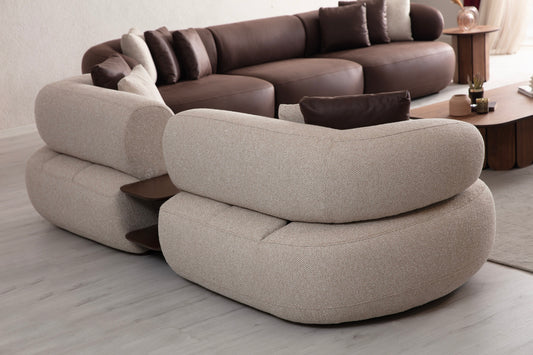 3-Sitzer Sofa mit weich aufgebauschtem Polstervolumen