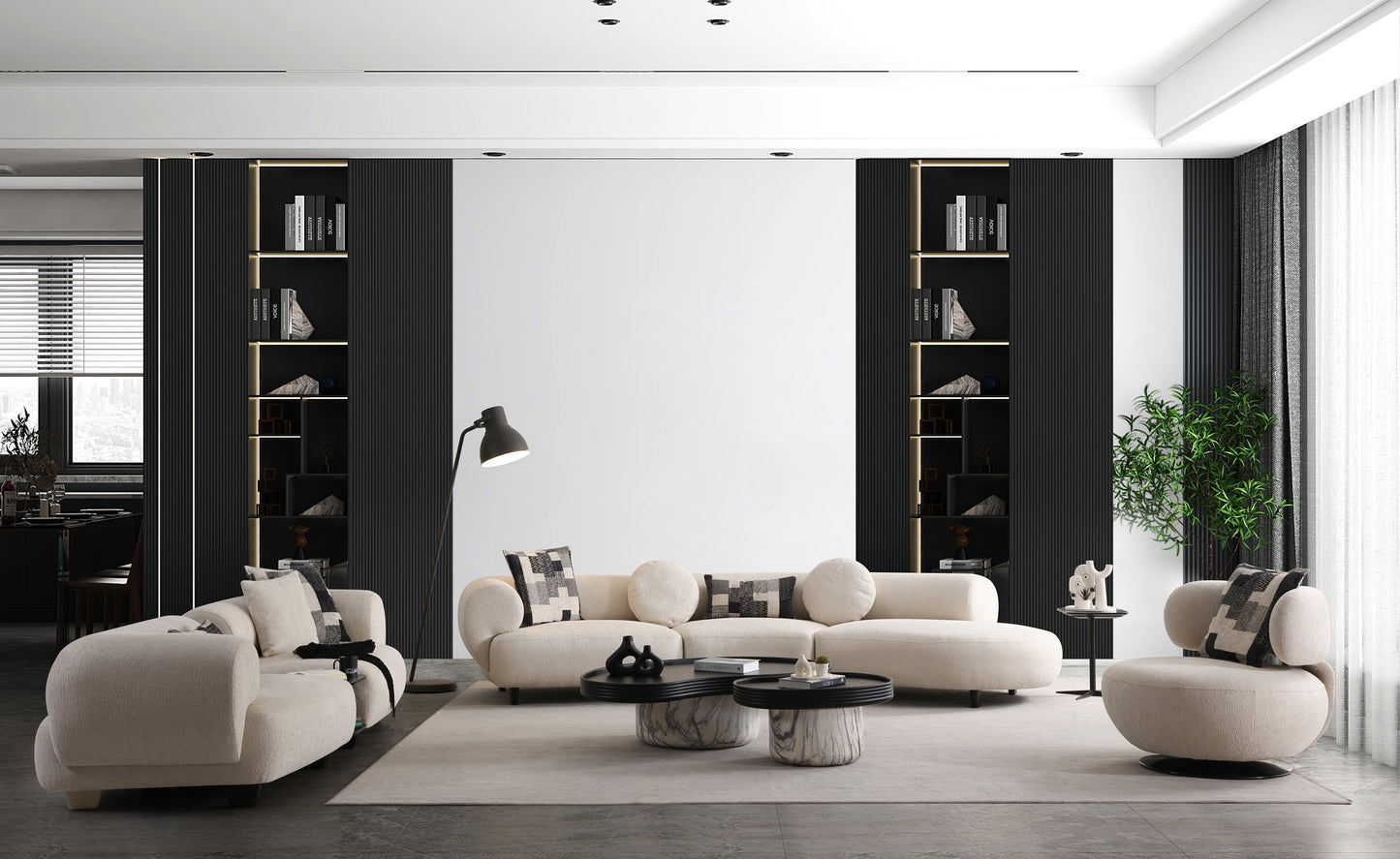 3-Sitzer Sofa mit langer Sitzbahn – 3