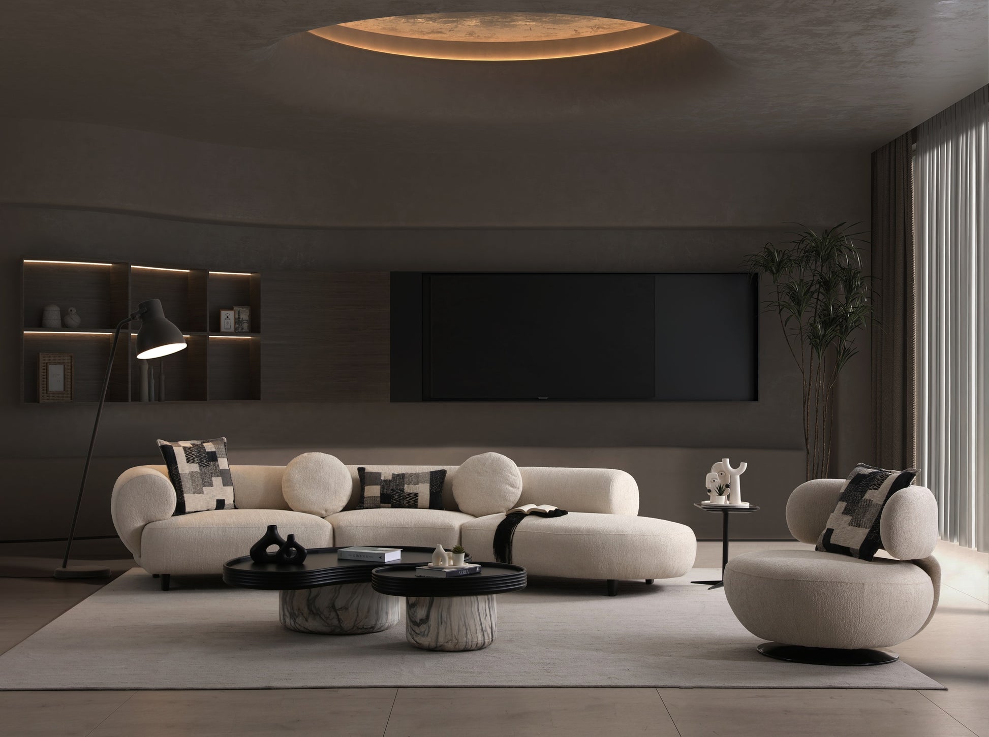 4-Sitzer Sofa mit langer Sitzbahn – Ahié