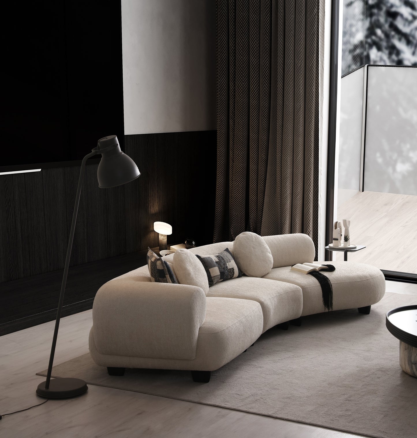 4-Sitzer Sofa mit langer Sitzbahn – Ahié