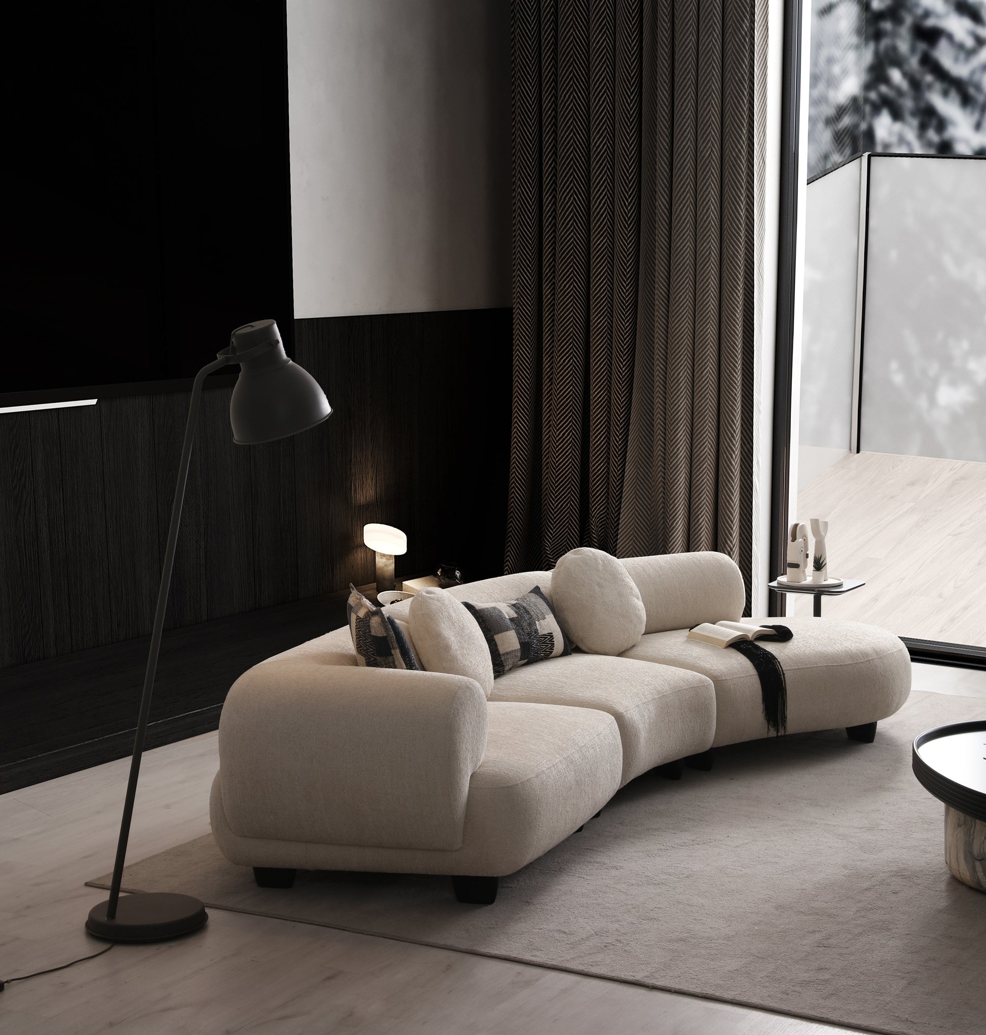 4-Sitzer Sofa mit langer Sitzbahn – Ahié