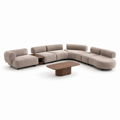 Ecksofa Eckpolsterung Lounge-Element Buche Füsse Stoff Schweiz – Ahié