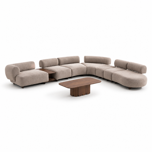 Ecksofa Eckpolsterung Lounge-Element Buche Füsse Stoff Schweiz – Ahié