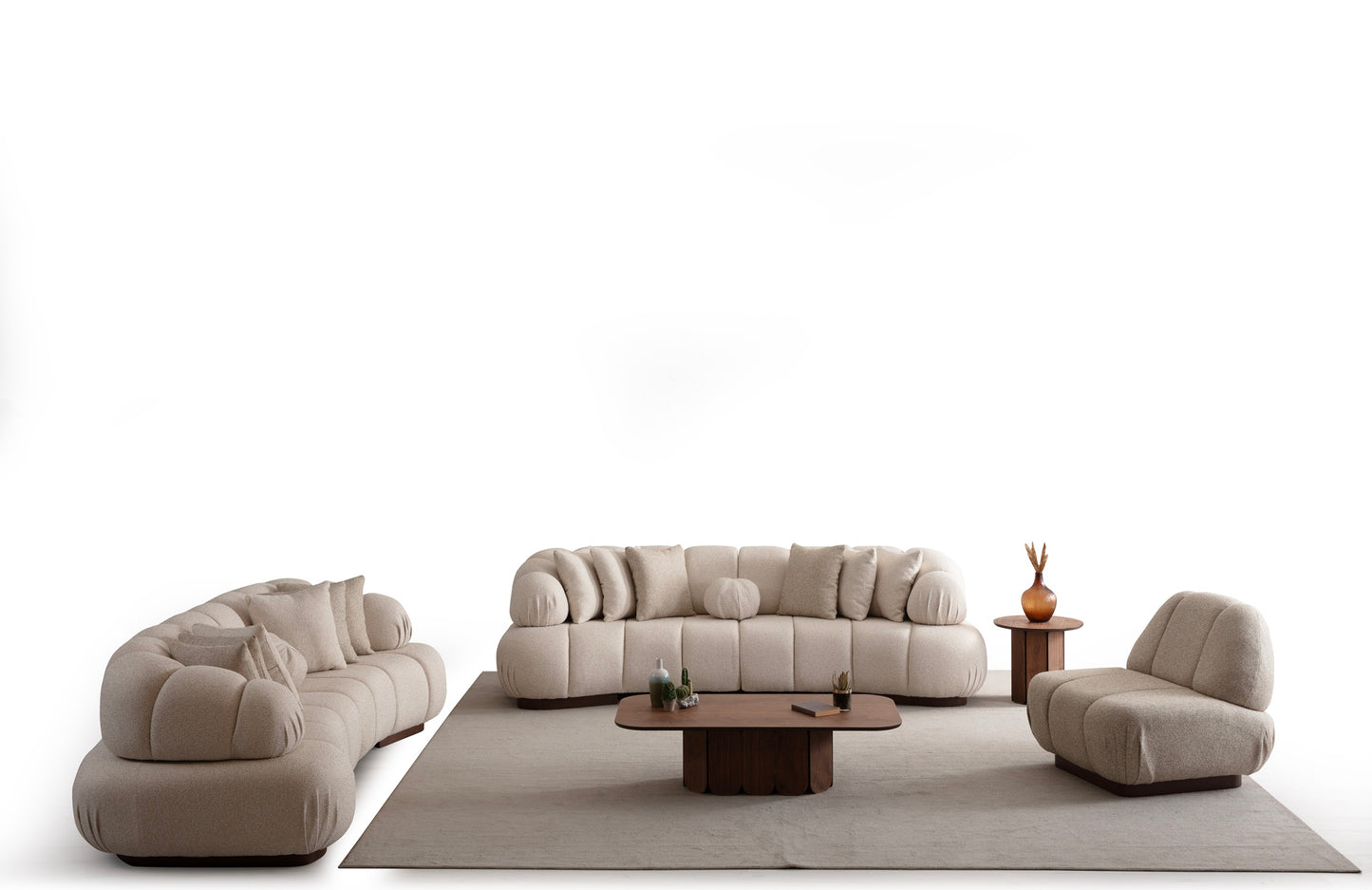 3-Sitzer Sofa mit seitlich deutlich gepolsterten Armlehnen – Ahié