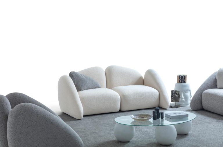 2-Sitzer Sofa mit weich aufgebauschtem Polstervolumen