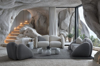 2-Sitzer Sofa mit weich aufgebauschtem Polstervolumen