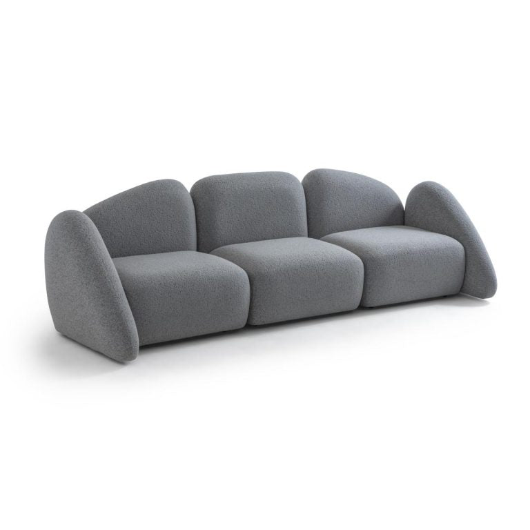 3-Sitzer Sofa mit weich aufgebauschtem Polstervolumen und langer Sitzbahn in Variante 1 – Ahié