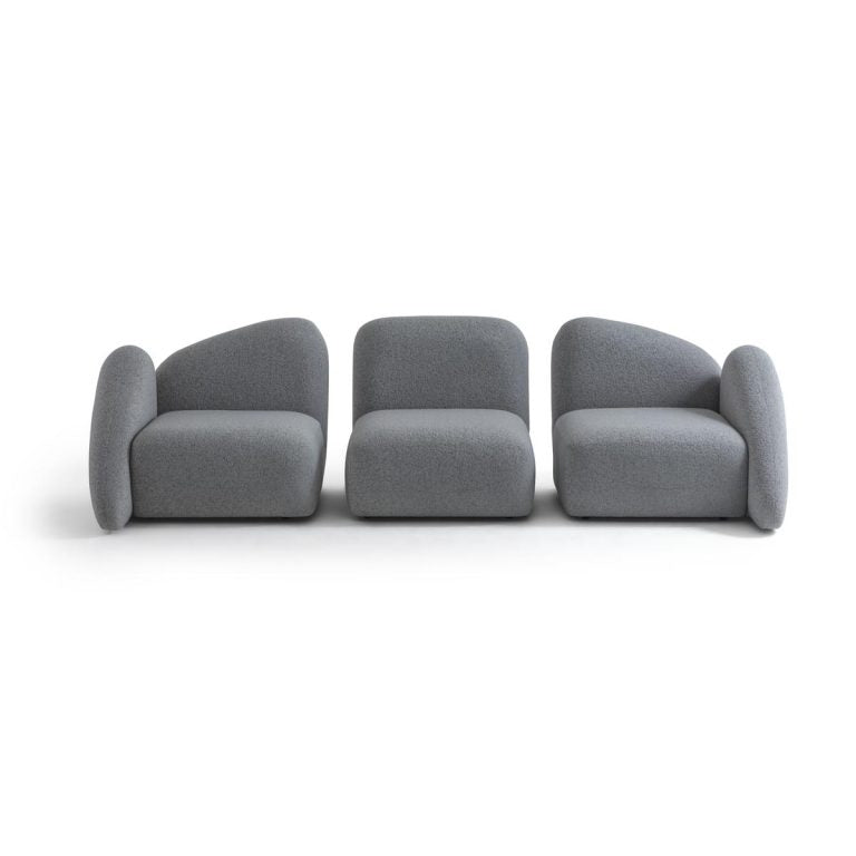 3-Sitzer Sofa mit weich aufgebauschtem Polstervolumen und langer Sitzbahn in Variante 1 – Ahié