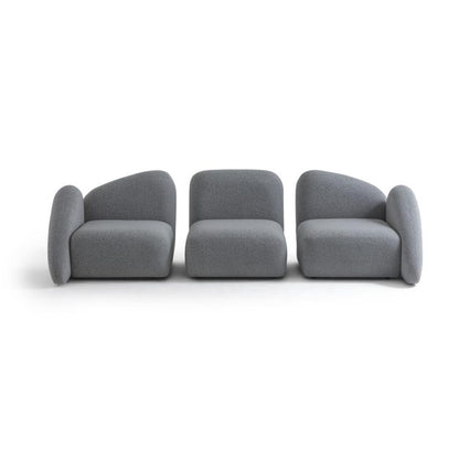 3-Sitzer Sofa mit weich aufgebauschtem Polstervolumen und langer Sitzbahn in Variante 1 – Ahié