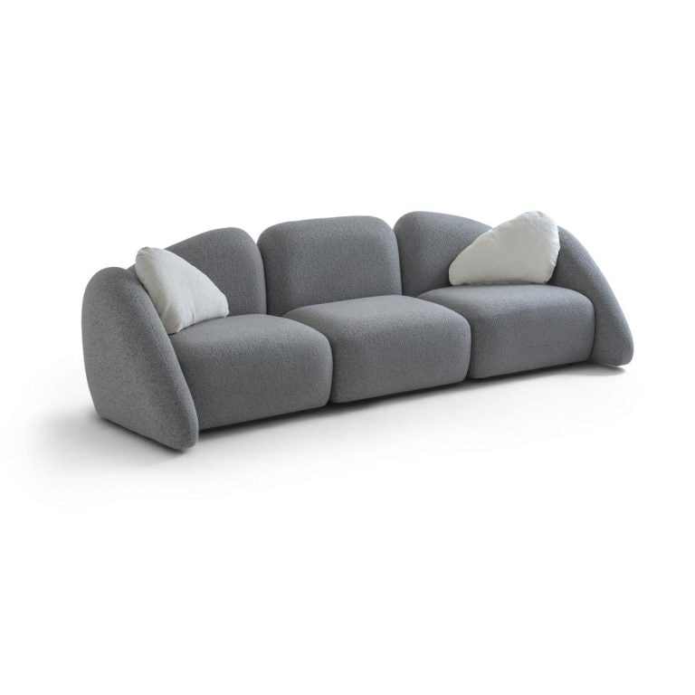 3-Sitzer Sofa mit weich aufgebauschtem Polstervolumen und langer Sitzbahn in Variante 1 – Ahié