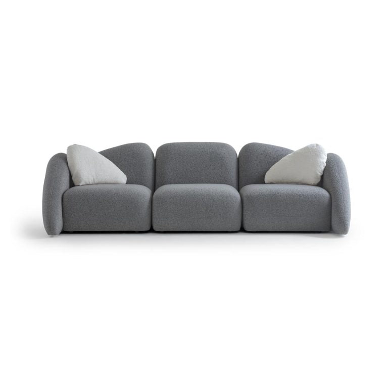 3-Sitzer Sofa mit weich aufgebauschtem Polstervolumen und langer Sitzbahn in Variante 1 – Ahié