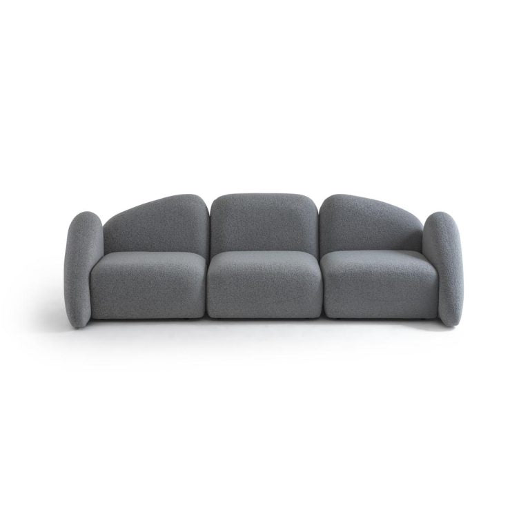 3-Sitzer Sofa mit weich aufgebauschtem Polstervolumen und langer Sitzbahn in Variante 1 – Ahié