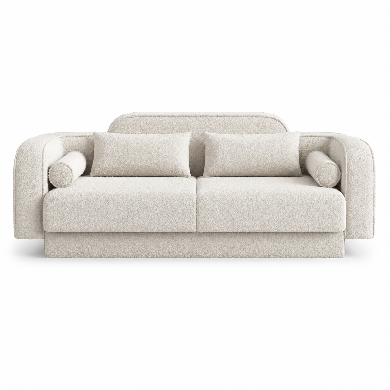 2-Sitzer Sofa sichtbare Polstergliederung Stoff Wohnzimmer Schweiz – Ahié