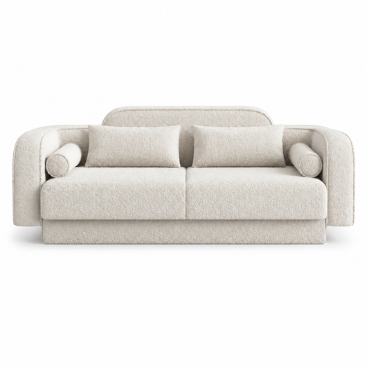 2-Sitzer Sofa sichtbare Polstergliederung Stoff Wohnzimmer Schweiz – Ahié