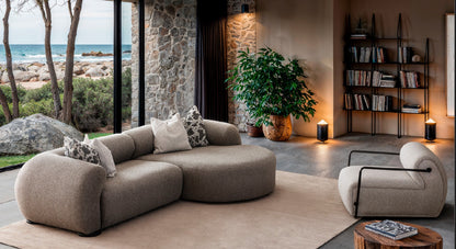 Ecksofa mit Eckpolsterung und Lounge-Element