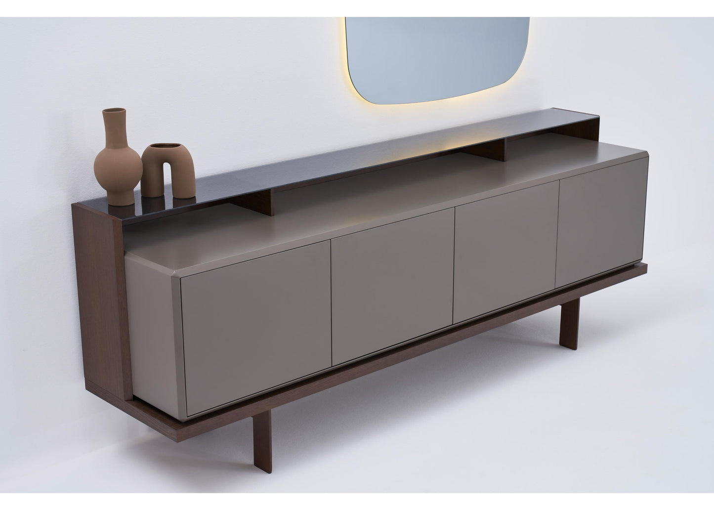 SB1208 Sideboard in Nussbaum und Grau