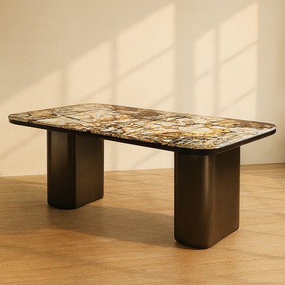 T2026 Rechteckiger Tisch aus Naturstein