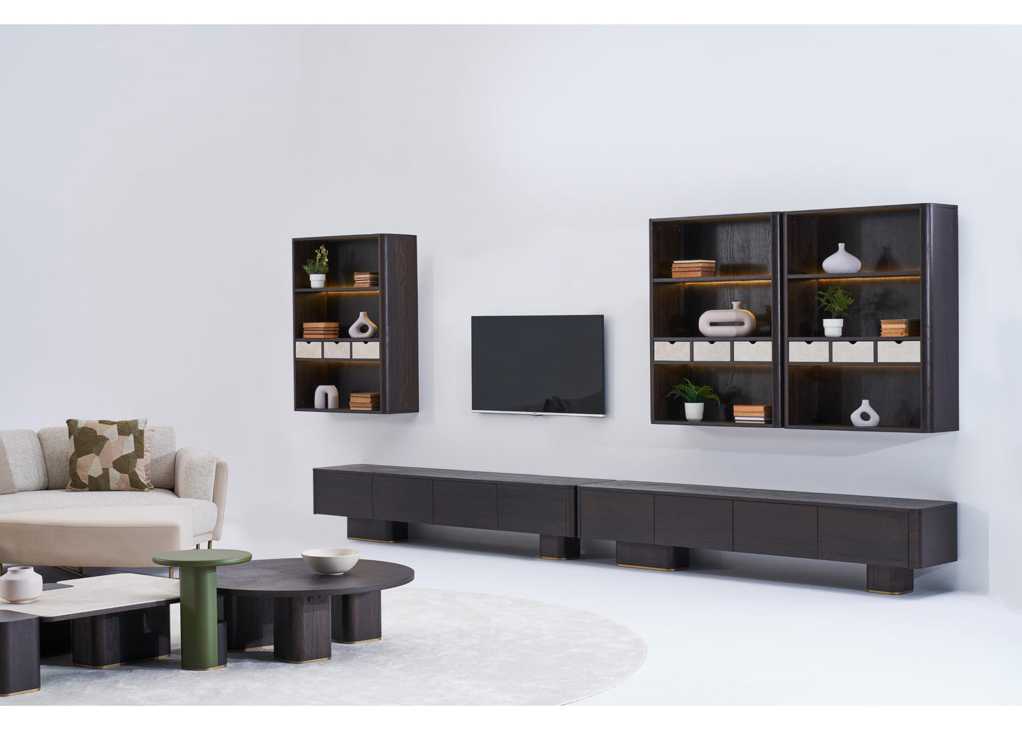 TU1201 TV-Möbel aus dunkler Eiche