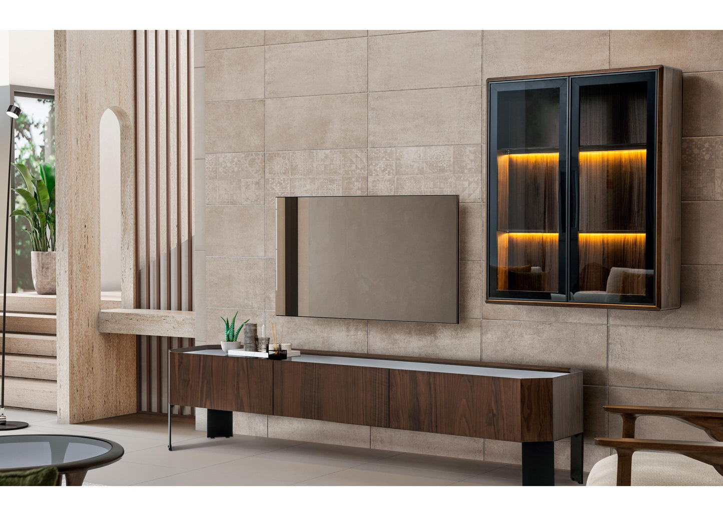 TU1205 TV-Möbel aus Nussbaum