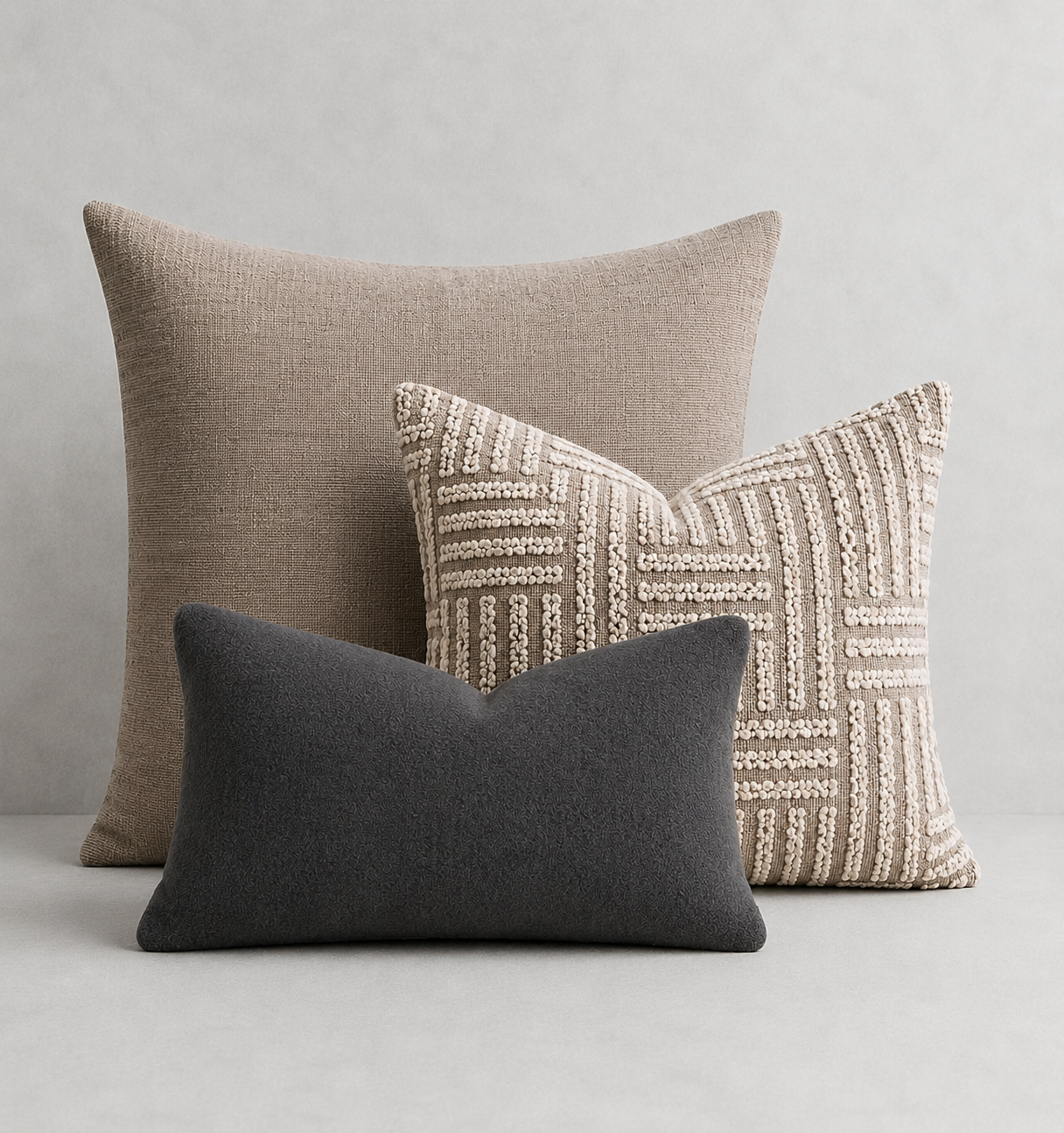 Kissen-Set Fransenkante Rautenmuster Sofa Wohnzimmer Schweiz – Ahié