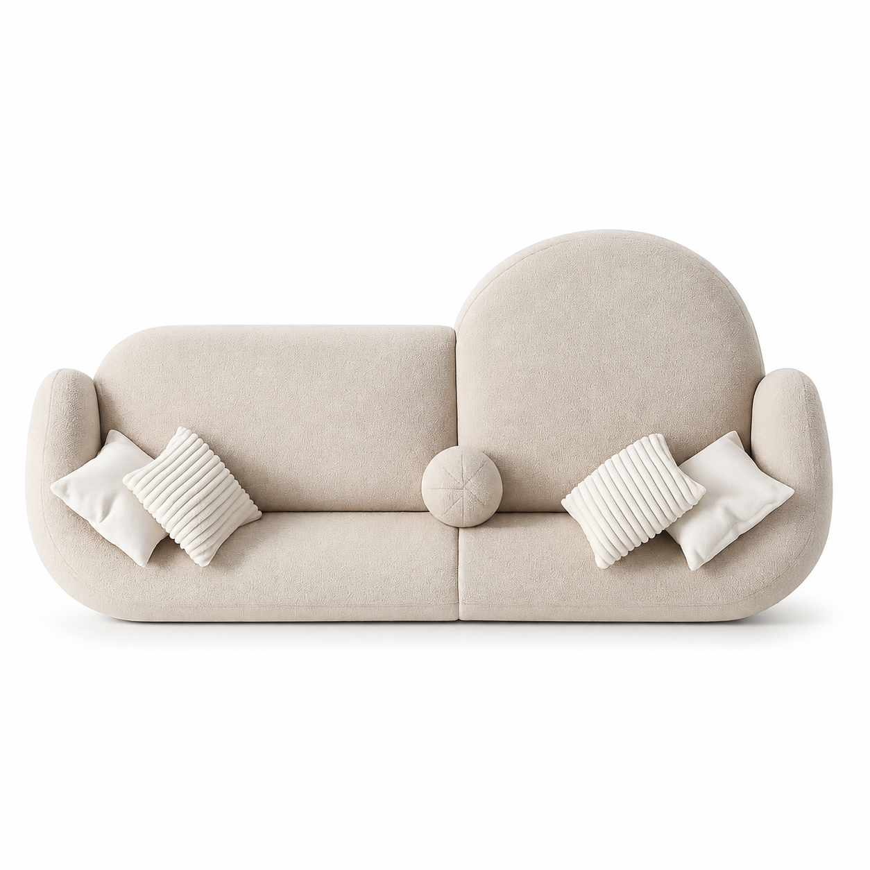 Ecksofa mit niedrigem Rücken