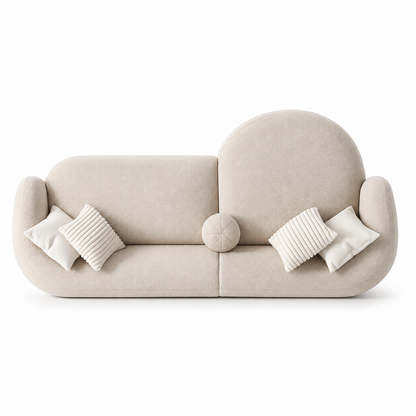 Ecksofa mit niedrigem Rücken